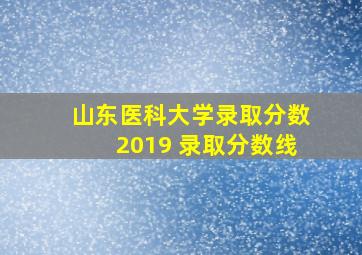 山东医科大学录取分数2019 录取分数线